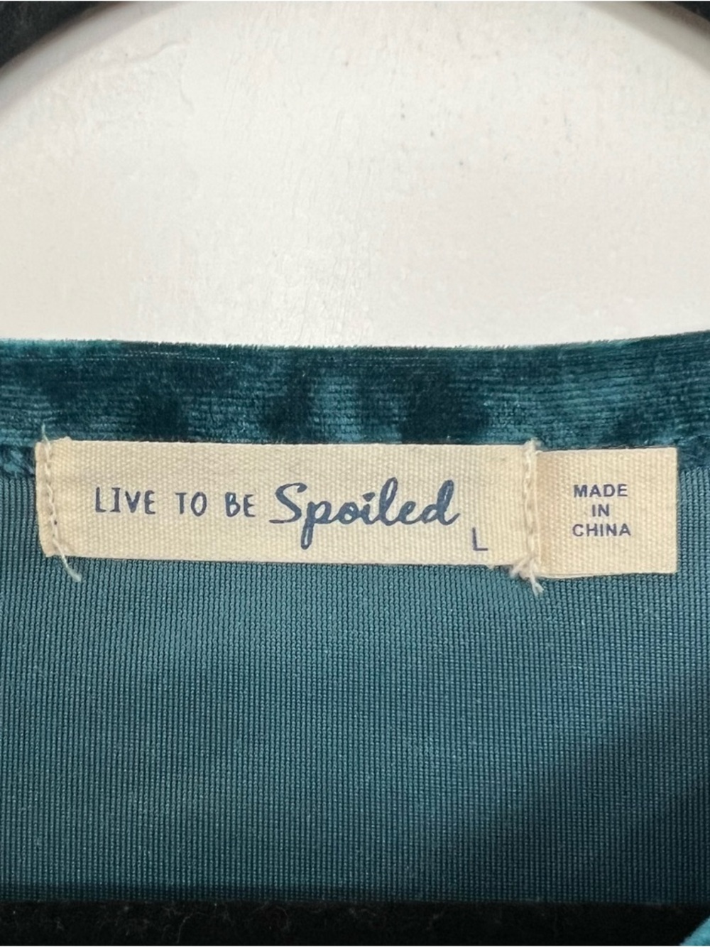 NWT Live To Be Spoiled Turquoise Crushed Velvet Bodycon Dress Jrs Large Medium - Picture 3 of 4